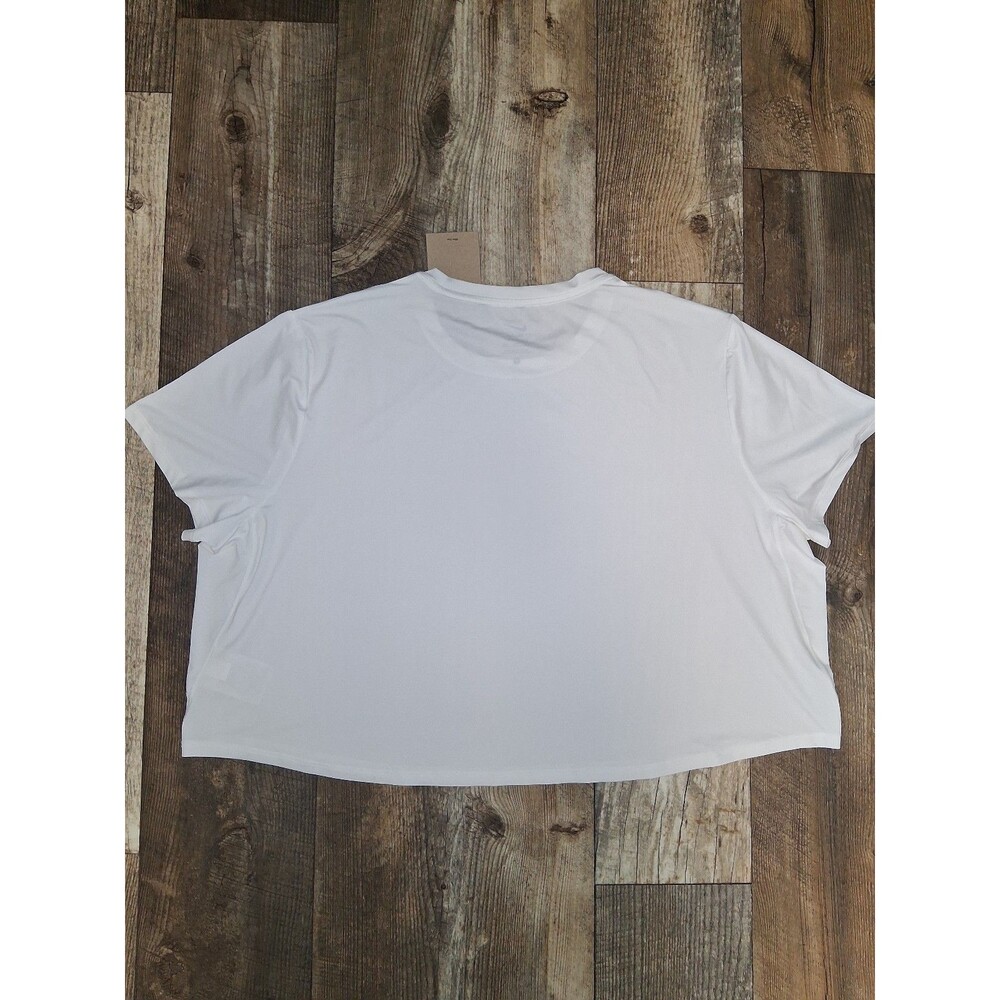 NEW! Women's Nike One Dri-Fit Crop Short Sleeve Tee, White XXL - Picture 4 of 7